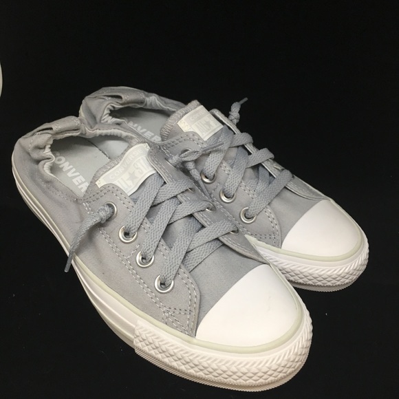 Gray Canvas Slip-on Converse - Picture 1 of 9